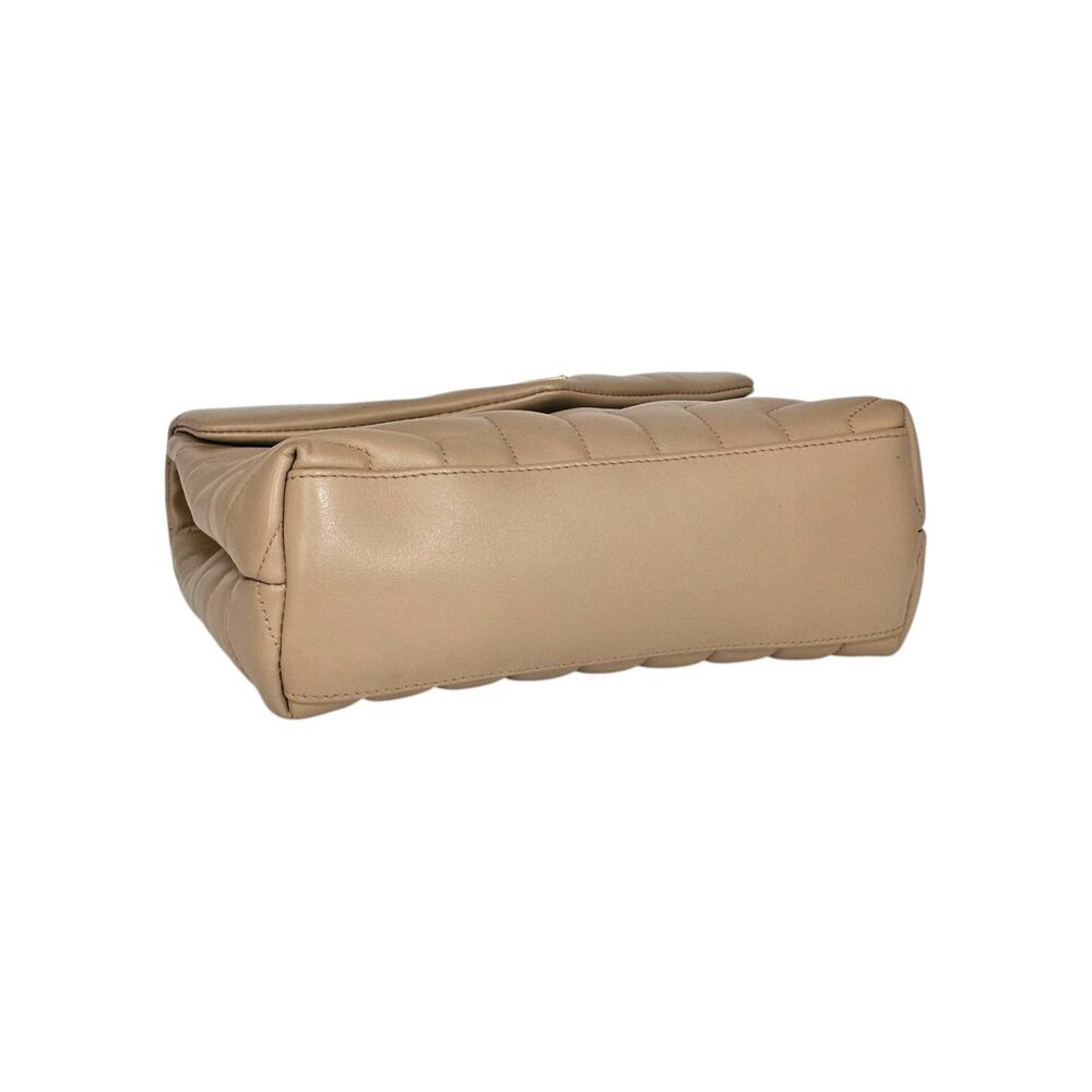 Saint Laurent YSL Loulou Medium Shoulder Bag Leather Chain Bag Beige - $3200 - Picture 3 of 14